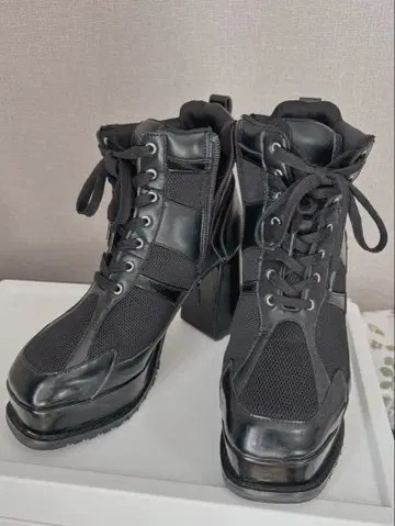 HARE 스니커즈 힐 부츠 블랙 L 사이즈