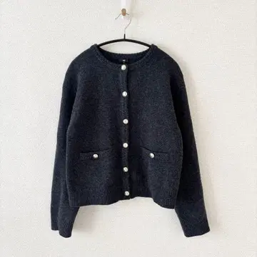 새상품급 PLST 엑스트라 파인 메리노울 미들 게이지 가디건 M