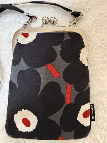 마리메꼬 꽃무늬 가마구치 숄더백