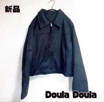 Doula Doula 두라두라 상의 스웨이드 느낌 블루종