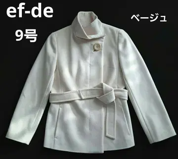 ef-de 에프데 여성용 숏 기장 코트 벨트 9호 베이지