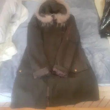 shuca 후드 부착 롱 코트 M 사이즈 다크 그레이