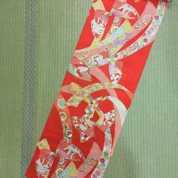 새상품 유젠 순수 실크 옷감 2장물 25