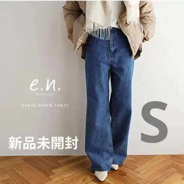 [ 미사용 새상품 ] andme evernavy 커브 데님 팬츠 S