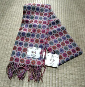 [택 포함] Afternoon Tea 울 머플러 다색 도트