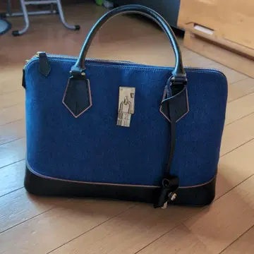 새상품급 SAMANSA THAVASA 데님 블루 핸드백 중형