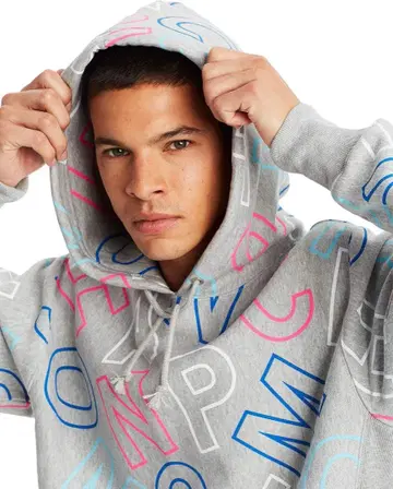 Champion 리버스 위브 후드티 그레이 올 패턴 XL