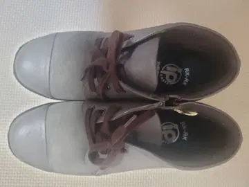 RK RK 그레이 가죽 로우컷 슈즈