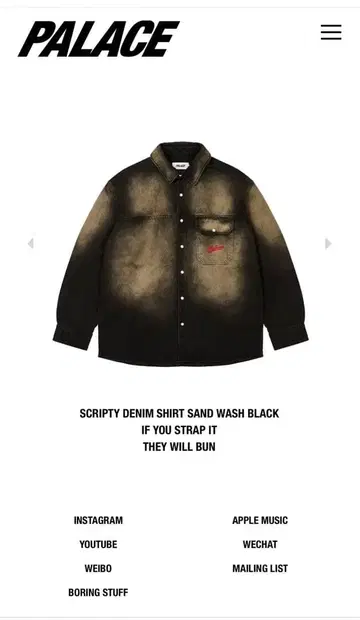 SCRIPTY DENIM SHIRT SAND WASH BLACK M