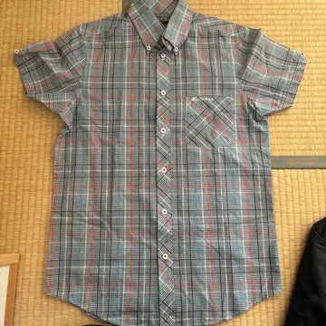 Ben Sherman 체크 버튼 다운 셔츠 반팔 벤샤먼