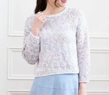 ANAYI 아나이 울 코튼 모헤어 컬러 프린트 니트 풀오버