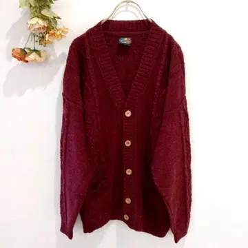 몬테카를로 긴팔 니트 가디건 [ L ] 케이블 90s 빈티지