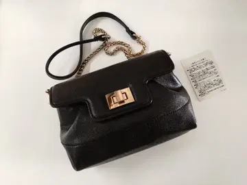 블랙 숄더백 골드 금장 장식 포함