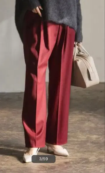 노블 플라넬 아지메 턱 테이퍼드 팬츠 택 포함 새상품