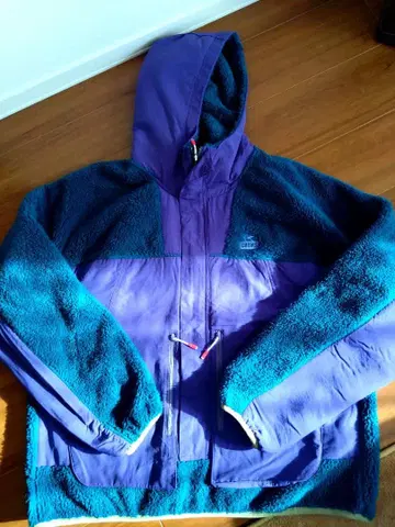 CHUMS 플리스 자켓 보라색 그린