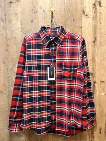 탄력 플란넬 크레이지 체크 BD 셔츠 RD-42/일본제