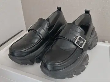 HARE 벨트 디자인 로퍼 블랙 L 사이즈