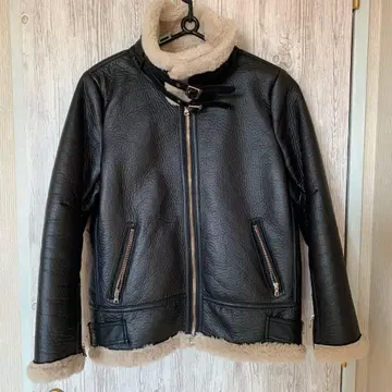 ZARA 페이크 가죽 라이더 자켓 페이크 무스탕