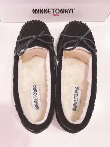[ 미사용 ] MINNETONKA 블랙 모카신 25cm
