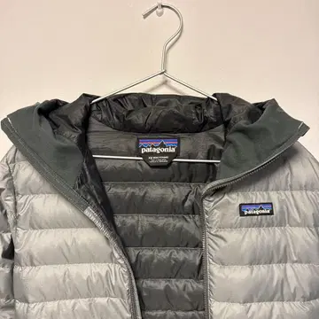 patagonia 후드 부착 다운 자켓 XS 그레이