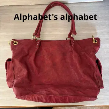 알파벳 알파벳 합성 피혁 백 사이드 포켓 포함