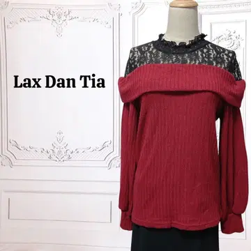 [럭스단티아] 니트 [M~L] 레드/블랙 오프숄더풍 레이스