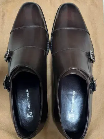 나노 유니버스 다크 브라운 더블 몽크 스트랩 슈즈 미사용품