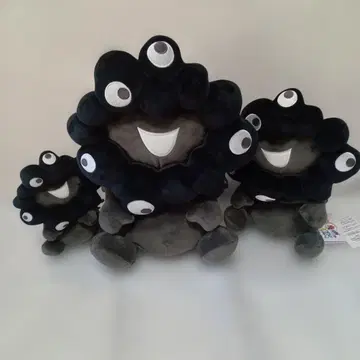 오테다마풍 봉제 인형 (S/M/L) 세트 블랙 미야쿠미야쿠