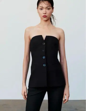 [ ZARA ] 오프숄더 뷔스티에 상의