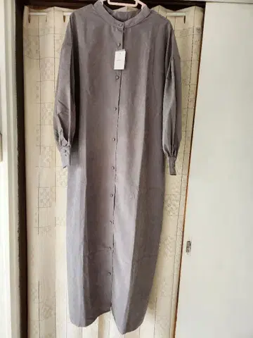 그레이 긴팔 원피스