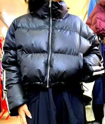 ap retro 블랙 숏 다운 자켓