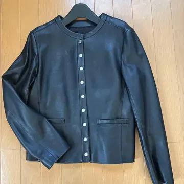 23구 블랙 페이크 가죽 자켓
