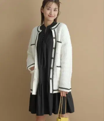 [ 새상품급 ] Rirandture 믹스 트위드 배색 자켓