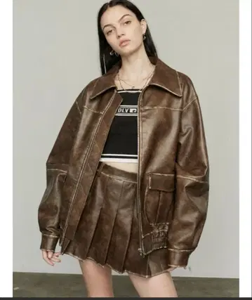 빈티지 라이크 오버 블루종 스커트