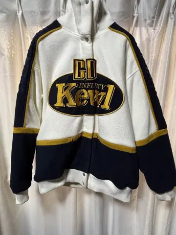 GYDA 로고 자수 플리스 블루종