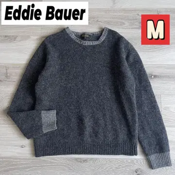 에디 바우어 남성용 스웨터 모 100% 니트 바이컬러 그레이 M