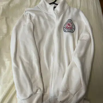 웰니스 클럽 로고 자수 풀 집업 후드티