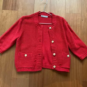 ZARA 레드 니트 가디건