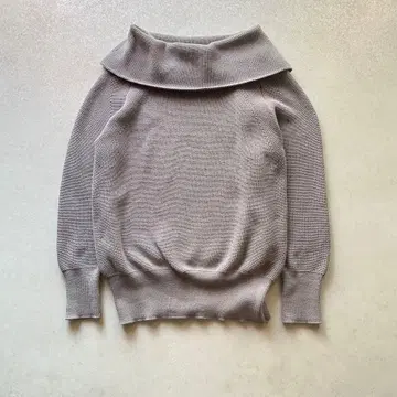 새상품급 엘리오폴 오프 터틀넥 니트 풀오버 그레이