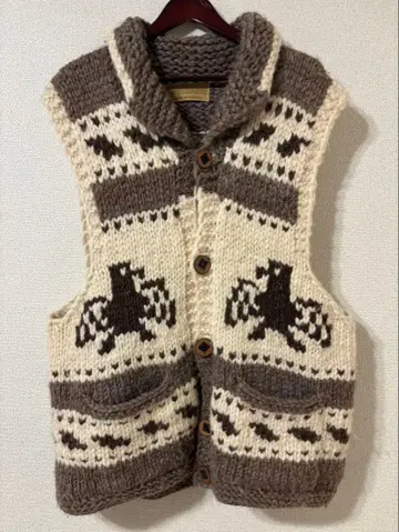 카우친 니트 스웨터 베스트