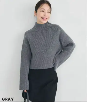 basement online 베이스먼트온라인 하이넥 니트 그레이