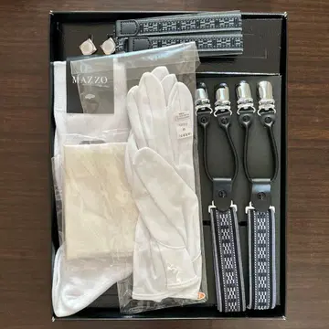 MAZZO 결혼식 신랑 잡화 세트 웨딩 서스펜더 장갑 양말