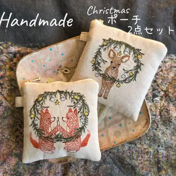 핸드메이드 CORAL&TUSK 파우치 2개 세트