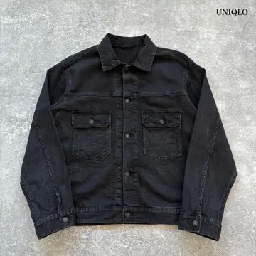 [ UNIQLO ] 유니클로 블랙 데님 자켓 스트레치 세컨드 모델