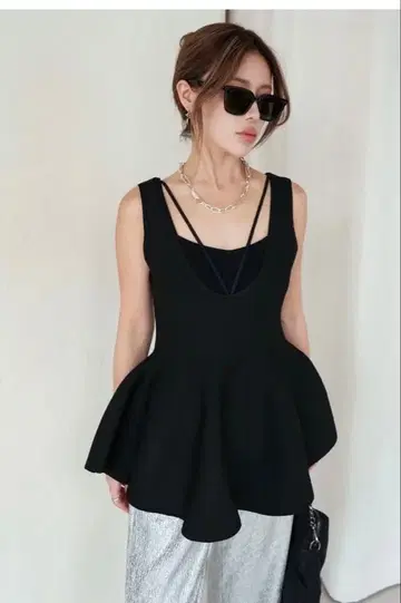 glamlips 2way 페플럼 Knit 튜닉