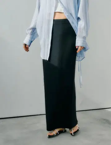 렙심 14게이지 니트 내로우 스커트 FREE TALL