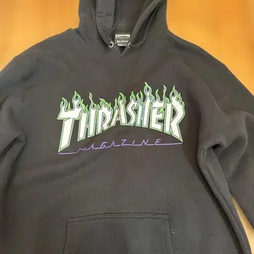 THRASHER 블랙 XL 후드티