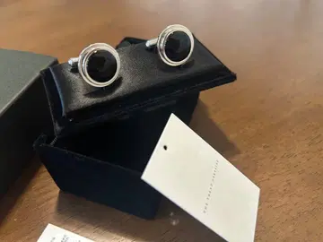 실버 블랙 커프 링크스