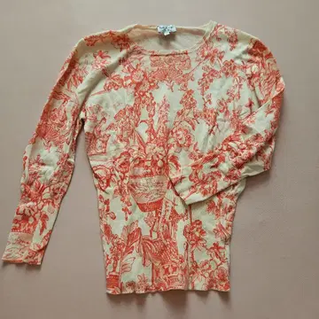 폴 스미스 블루 플라워 프린트 반소매 S