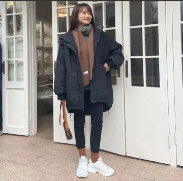 모즈 코트 아우터 몬스터 후드티 블랙